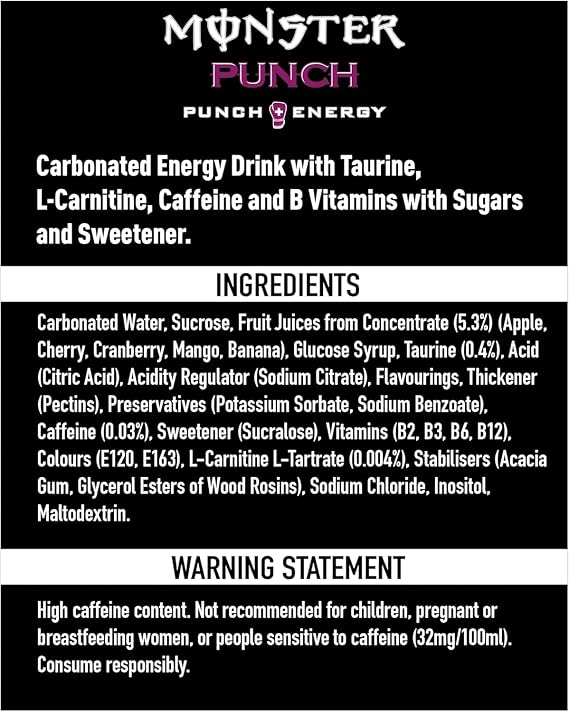 Monster Energy Punch 24 X 500 Ml