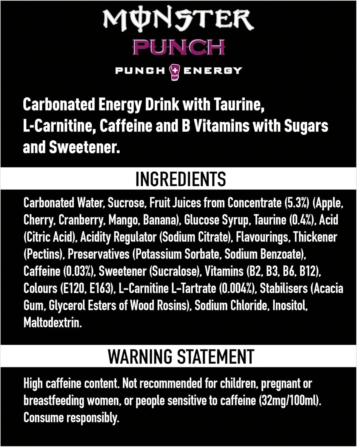 Monster Energy Punch 24 X 500 Ml