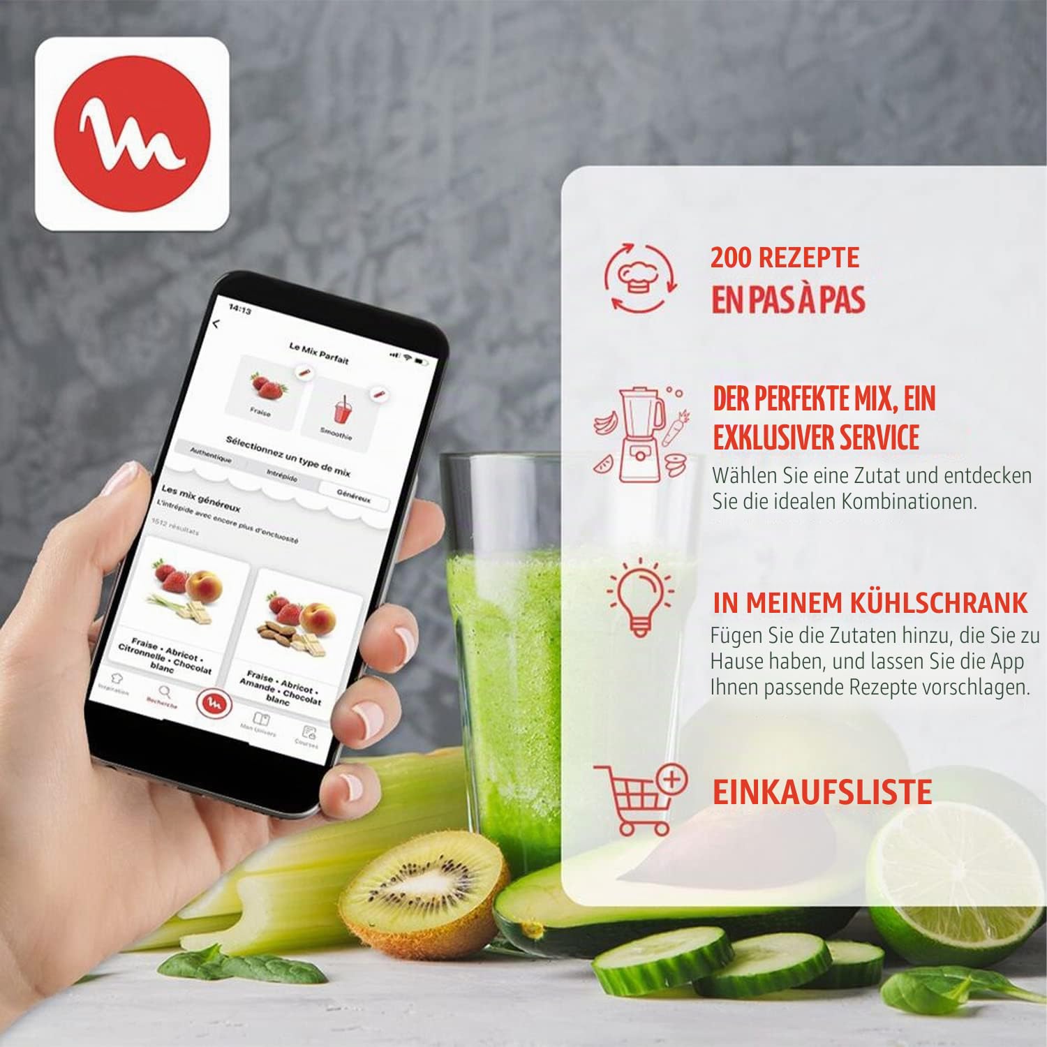 Moulinex InfinyMix LM91HD Standmixer, 5 Programme + manuell, Tritan Karaffe BPA-frei 1.75L + Transportflasche Tritan 600ml Buch 50 Rezepte Smoothies Eis Zerkleinern 1600W, Keine Angaben