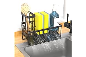 Kitchen Sink Caddy Organizer with Auto Drain Tray