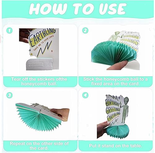 Miniatura 3 de 6 centros de mesa de fiesta de cumpleaños con temática alienígena de panal de abeja, área OVNI 51, decoración de mesa para niñas, niños y adultos,