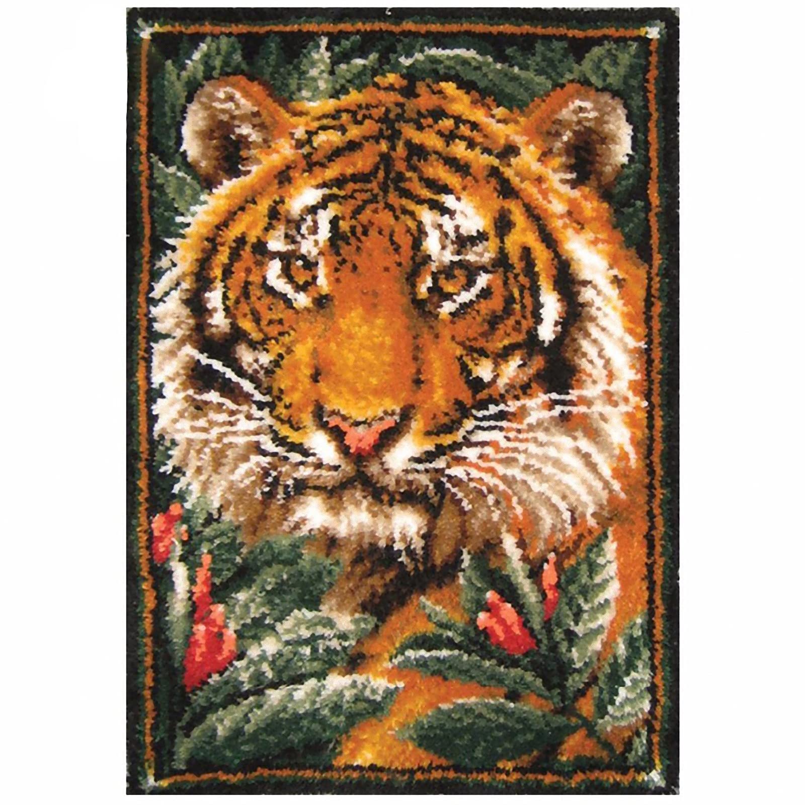HIYIRUI Large Size Latch Hook Rug Kits for Adults and Children DIY Needlework Crocheting Rug Kit with Color Preprinted Pattern,43.3 x 29.5 Inch