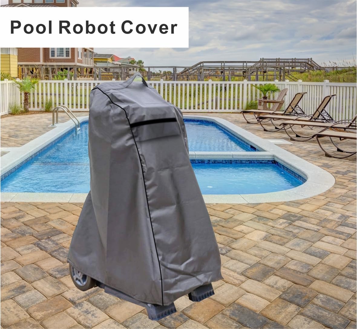 Pool Robotic Cleaner Cover – Universal Fit for Dolphin, Pentair, Polaris Pool Robots Heavy-Duty Waterproof Storage with Premium Two-Tone Design Drawstring