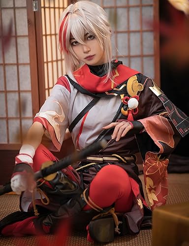 Miniatura 3 de CR ROLECOS Kaedehara - Disfraz de cosplay de Kazuha para Genshin Impact, conjunto completo para Halloween, talla S