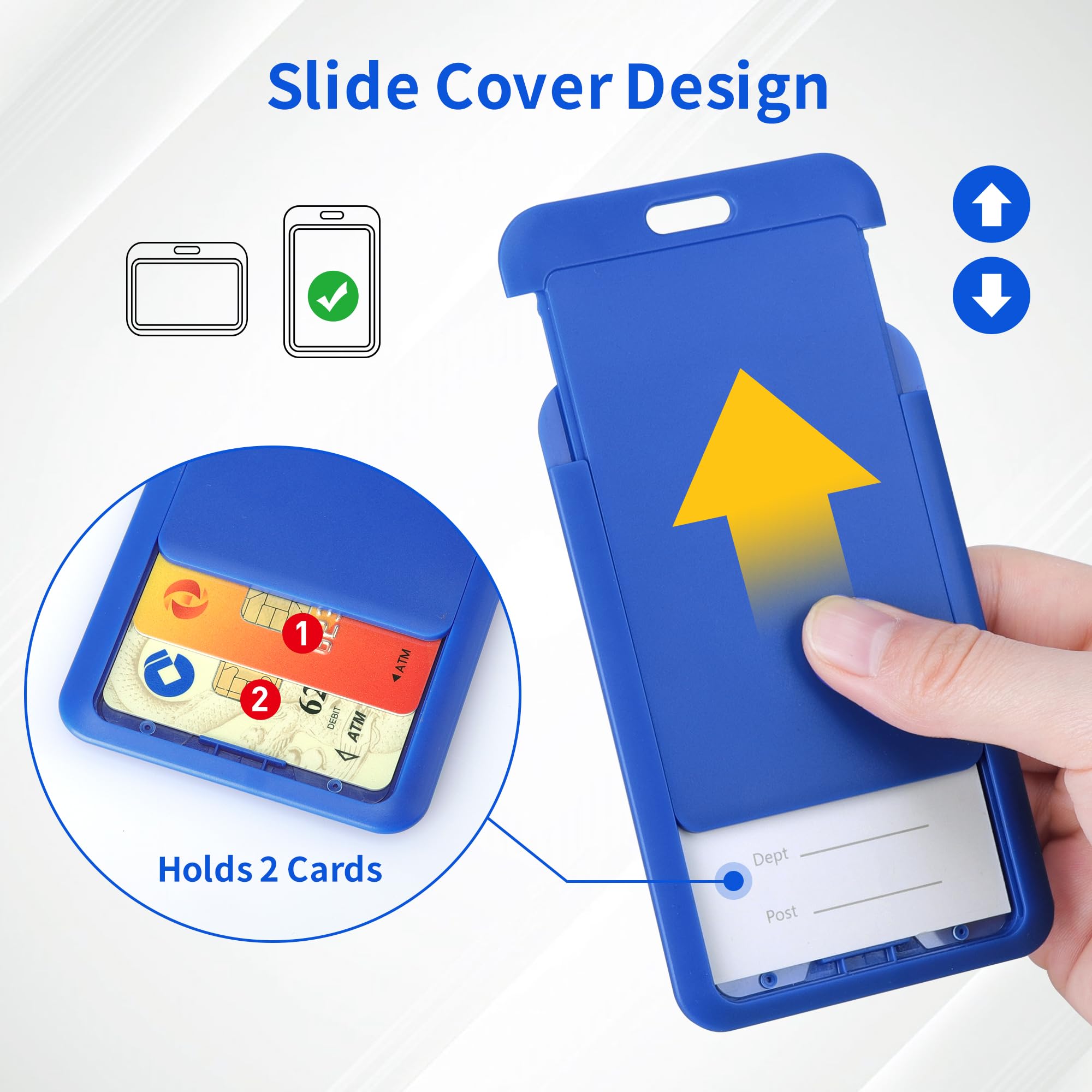 Portabadge Retrattile Teskyer - 3 Pezzi Con Moschettone, Perfetto Per Ufficio, Sicurezza E Manutenzione - Foto 9