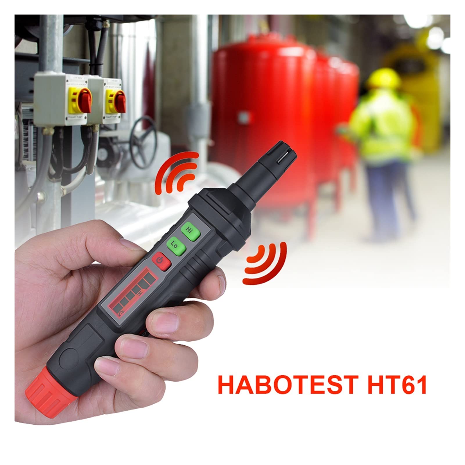 Medición de la calidad del aire Hht61 Detector de fugas de gases domésticos Detector de gas Analizador de pluma Mini portátil Ppm Medidor de probador natural inflamable combustible.