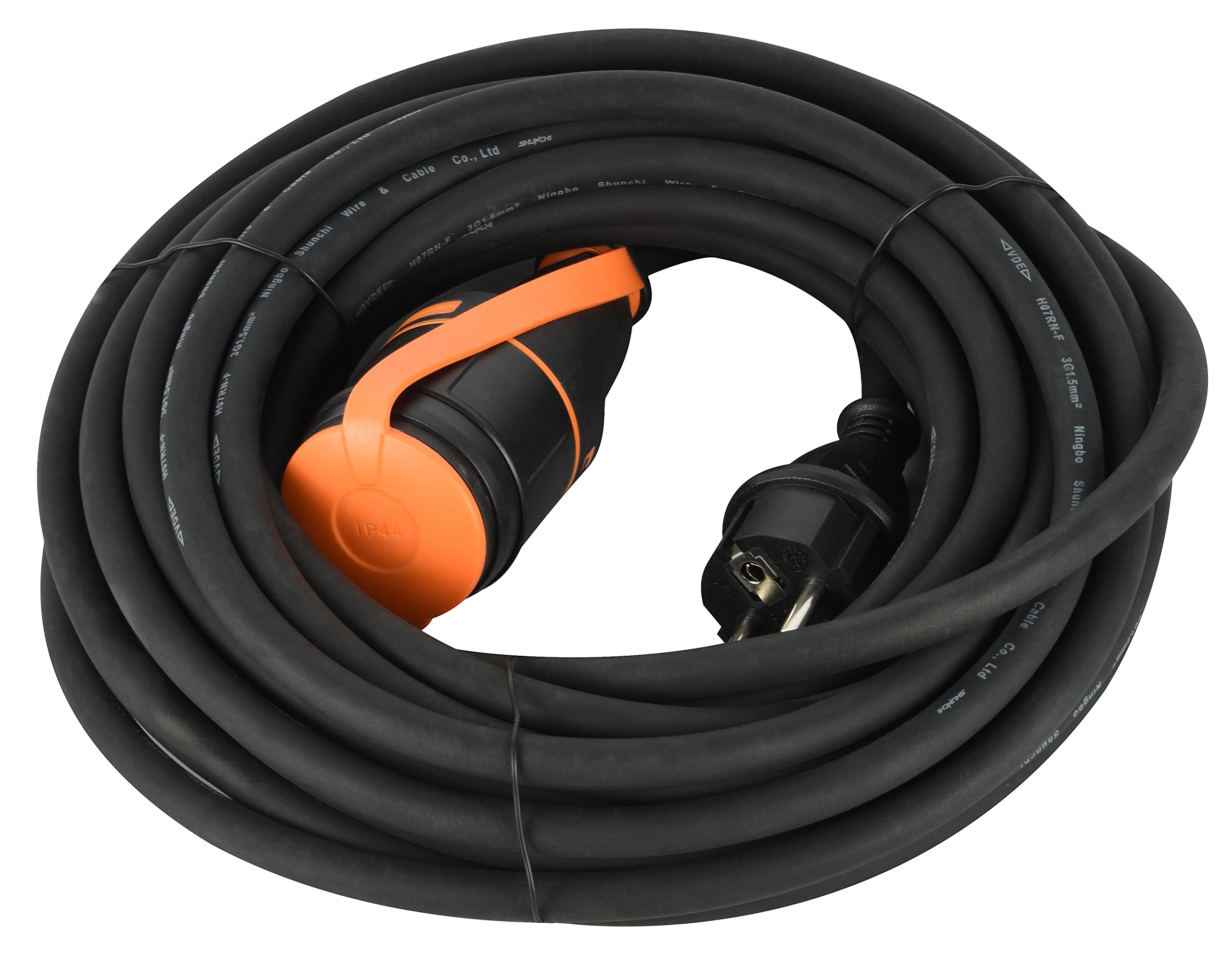 Alargador Eléctrico Exterior IP44 De 10m - Cable De Goma H07RN-F 3G1.5mm² - Con Enchufe Francés Electralock
