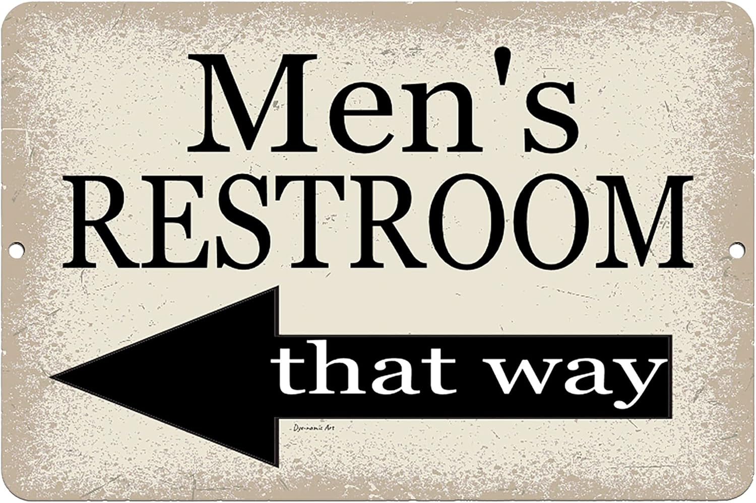 Men's Restroom Metal Sign – 12x18 Inch Bathroom Decor with Right Arrow – Durable Aluminum for Home, Pool, Wedding, or Restaurant Use