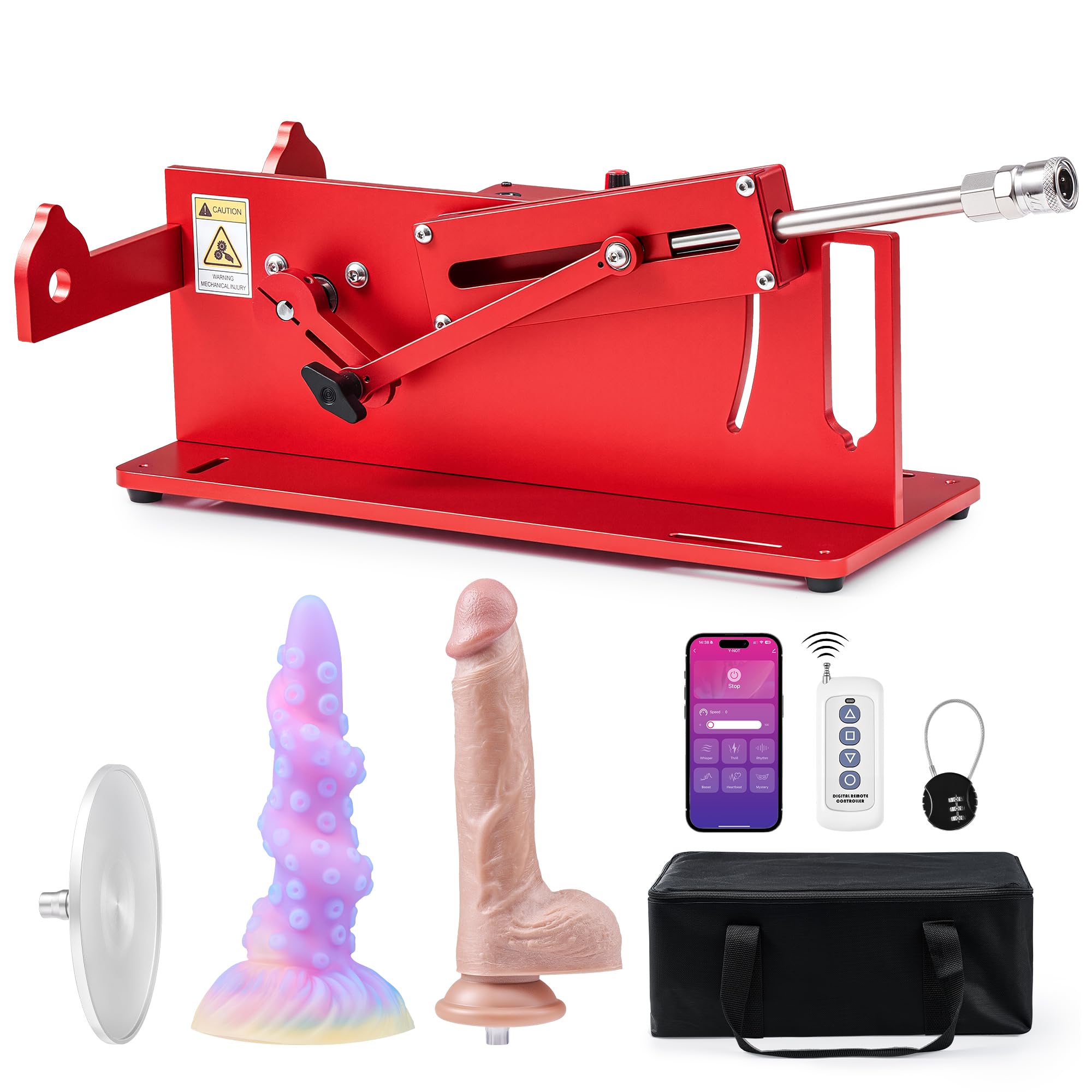 Amazon.com: Y-NOT APP Controlled Automatic Thrusting Machine, Electric  Dildo Machine with 14 Speeds & 6 Modes for Women Men Couples, Adjustable  Adult Sex Toy with Attachments for Vaginal Anal Masturbation, Red :
