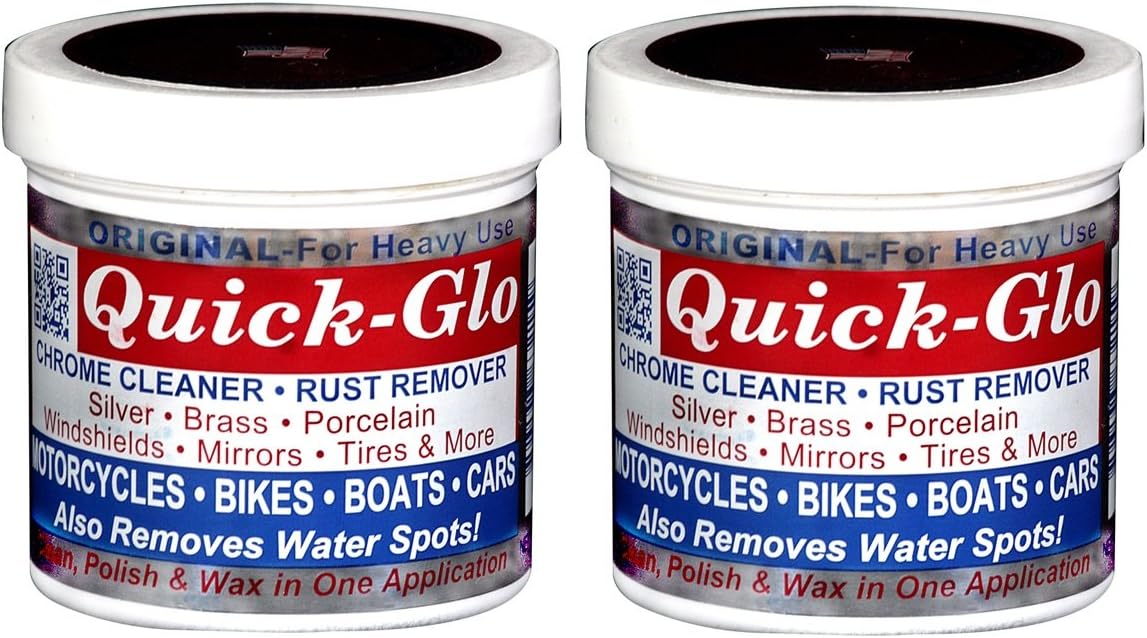 Quickway Brands Quick Glo Chrome Cleaner - 8 oz. Jar (2-pack)