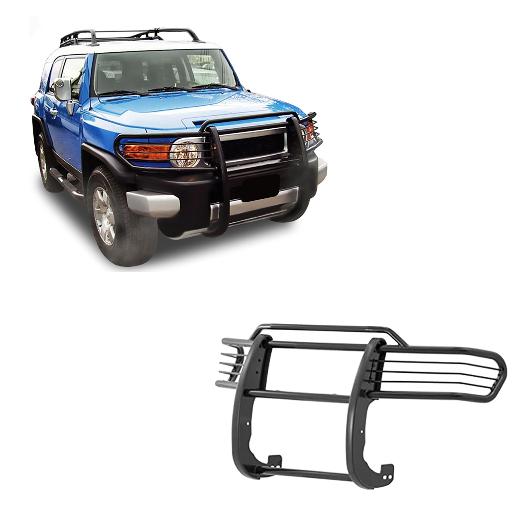 Amazon.com: Black Horse Grille brush Bumper Guard Modular Black