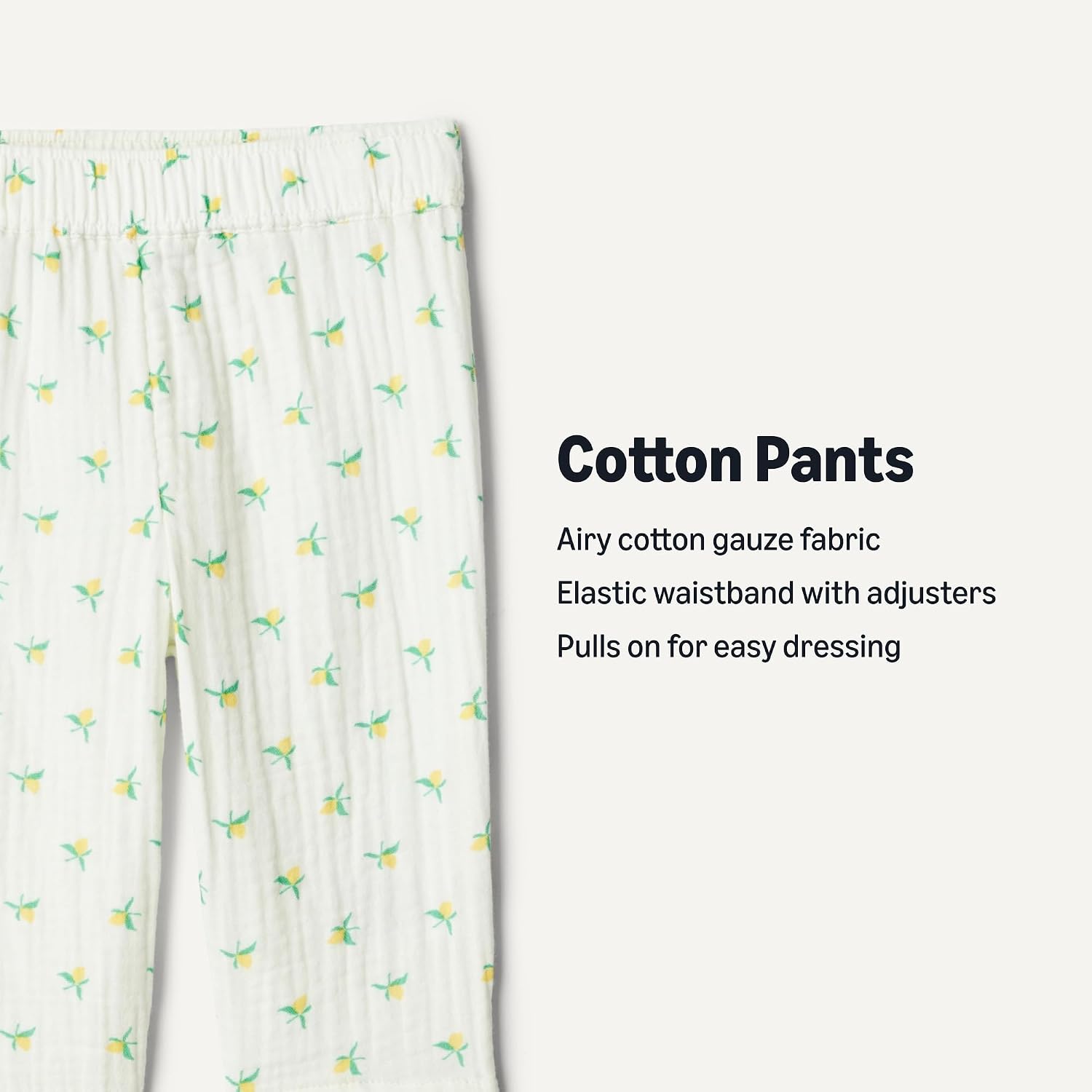 Amazon Essentials x Sofia Grainge Unisex Toddlers and Babies' Cotton Gauze Adjustable Pants