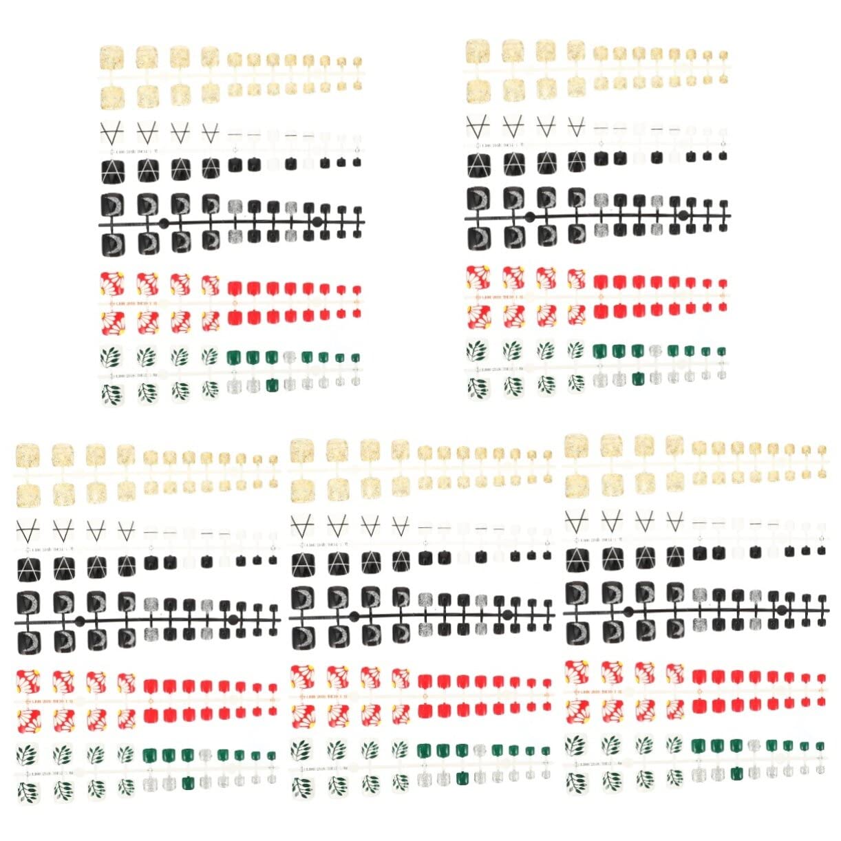 FRCOLOR 25sets Press Toenails Unghie Artificiali Per Piedi Facili Da Applicare Per Eventi Feste e Manicure Fai Da Te