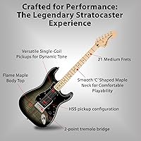 Vista 118 de Fender Squier Affinity Stratocaster - Paquete azul Lake Placid con amplificador Frontman 10G, estuche, afinador, cable de instrumento, correa, púas