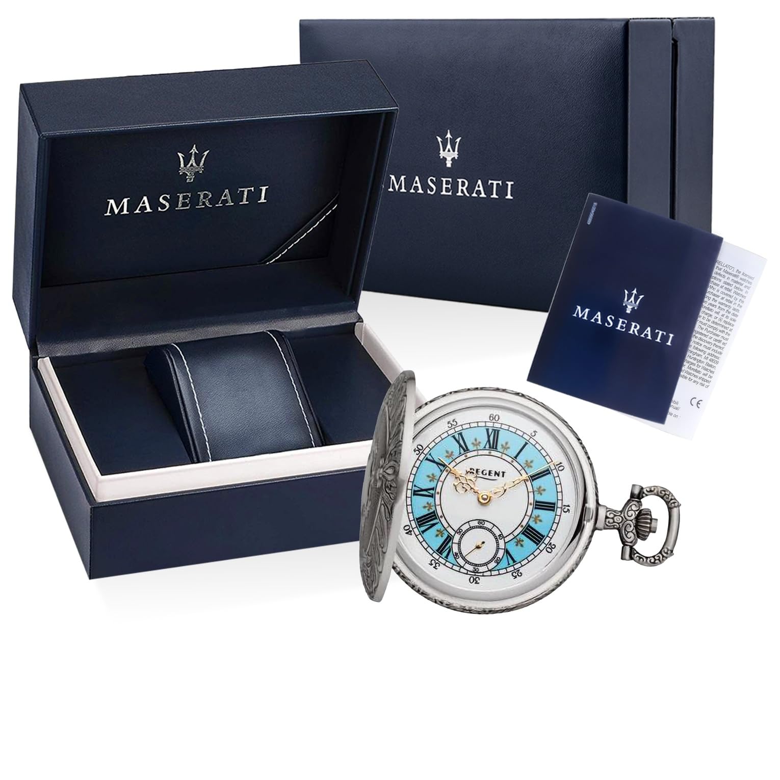 Regent Herren Taschenuhr Antik Savonnette 49 MM Mechanischer Handaufzug Arabische Zahlen P-724