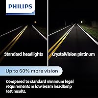Vista 4 de Philips Automotive Lighting 9006XS CrystalVision Platinum - Bombilla de repuesto para faros delanteros, color blanco brillante, se adapta a