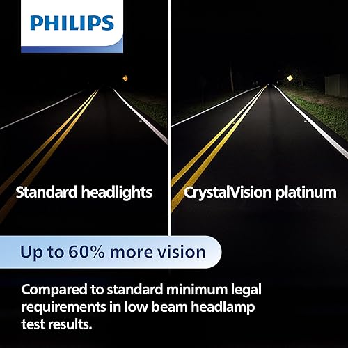 Miniatura 3 de Philips Automotive Lighting H11 CrystalVision Platinum - Bombilla de repuesto para faros delanteros, color blanco brillante, para posiciones de luz