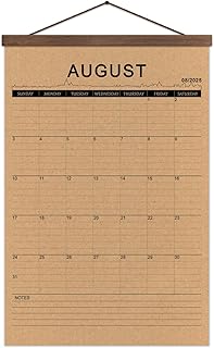 2025 Rustic Style Retro Calendar Planner Wall Desk Kraft Paper Monthly C...