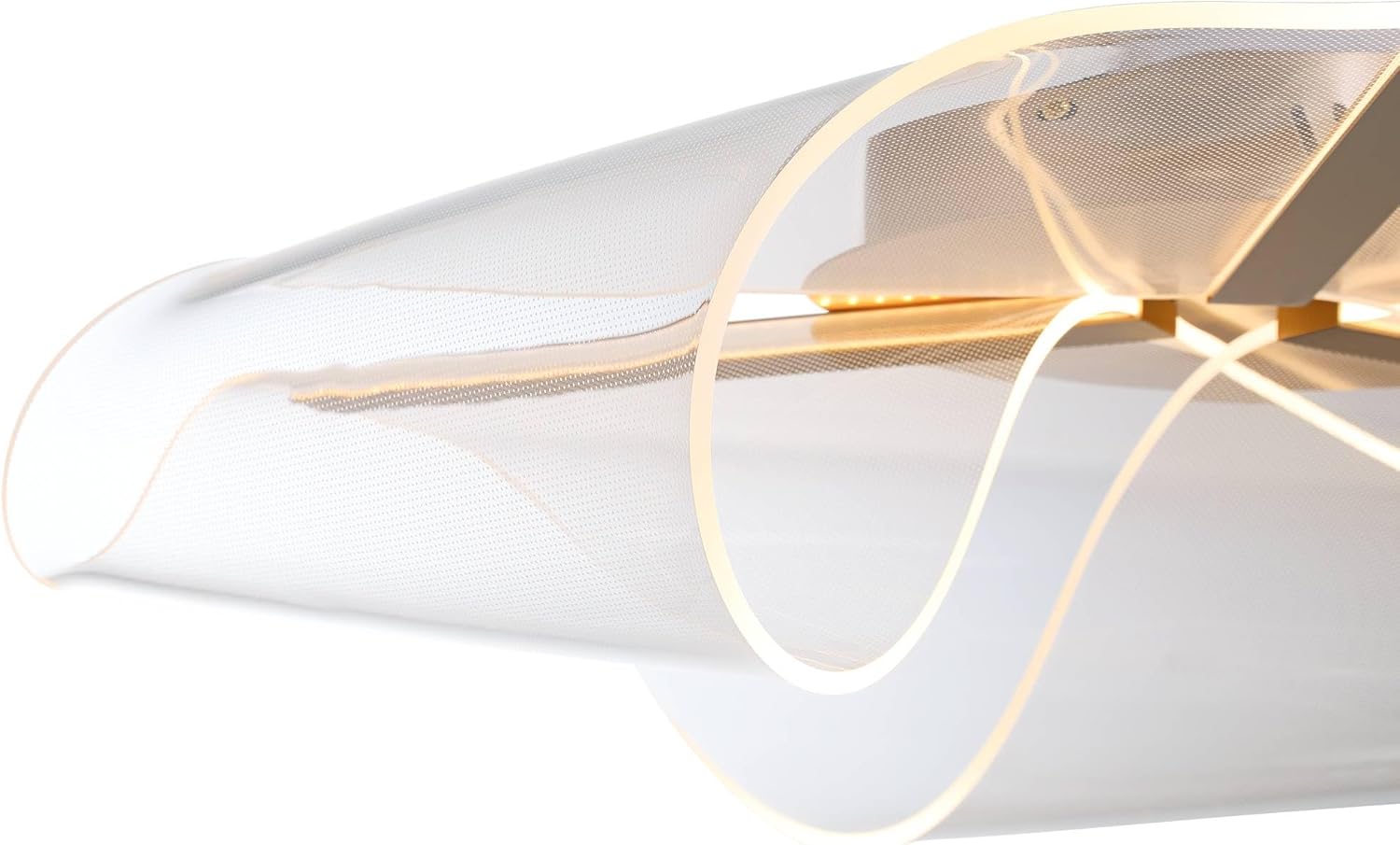 Possini Euro Design Grosvenor 25" Modern Semi Flush-Mount Ceiling Light Fixture Kitchen Foyer Hallway Unique LED Dimmable Brushed Gold Finish Metal Bedroom Bathroom Entryway Living Room Indoor