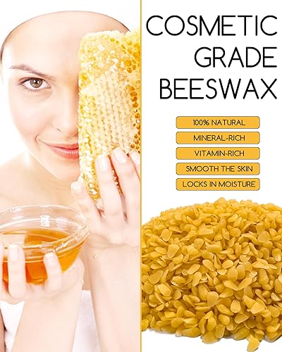 Miniatura 3 de TRINIDa - Pellets de cera de abejas de 2 libras (32 onzas), cera de abejas amarillas 100% orgánica para velas de bricolaje, cera de abeja para hacer