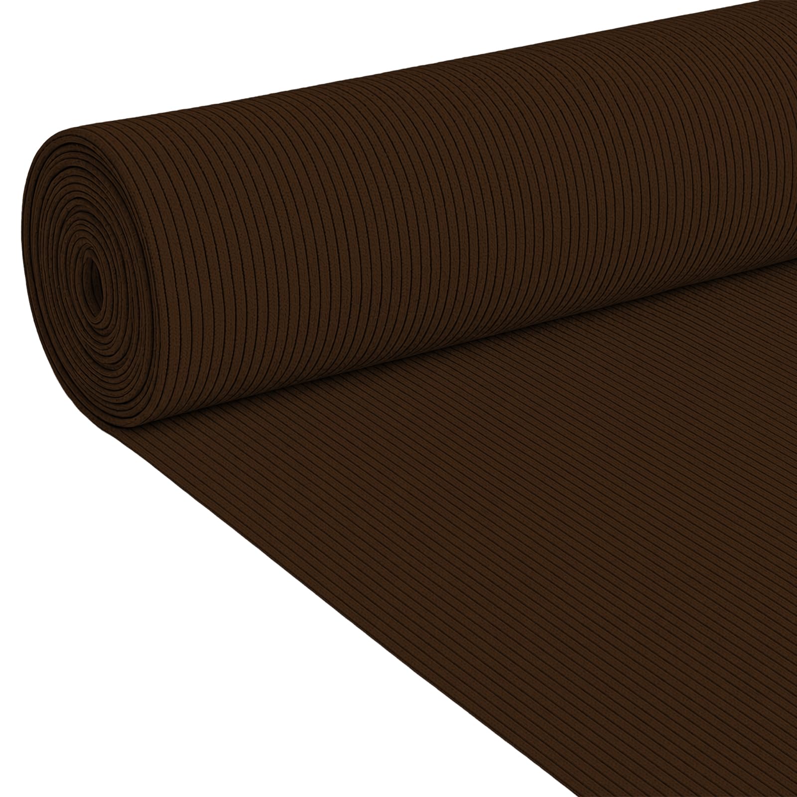 Tissu velours côtelé au mètre - 500 x 140 cm - Tissu d'ameublement - Pour bricolage, couture, artisanat, meubles, canapé, taies d'oreiller, vêtements (marron foncé)