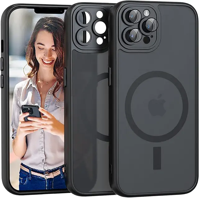 Funda Magnética iPhone 12 Pro con Protección de Cámara, Carga Inalámbrica y Antigolpes