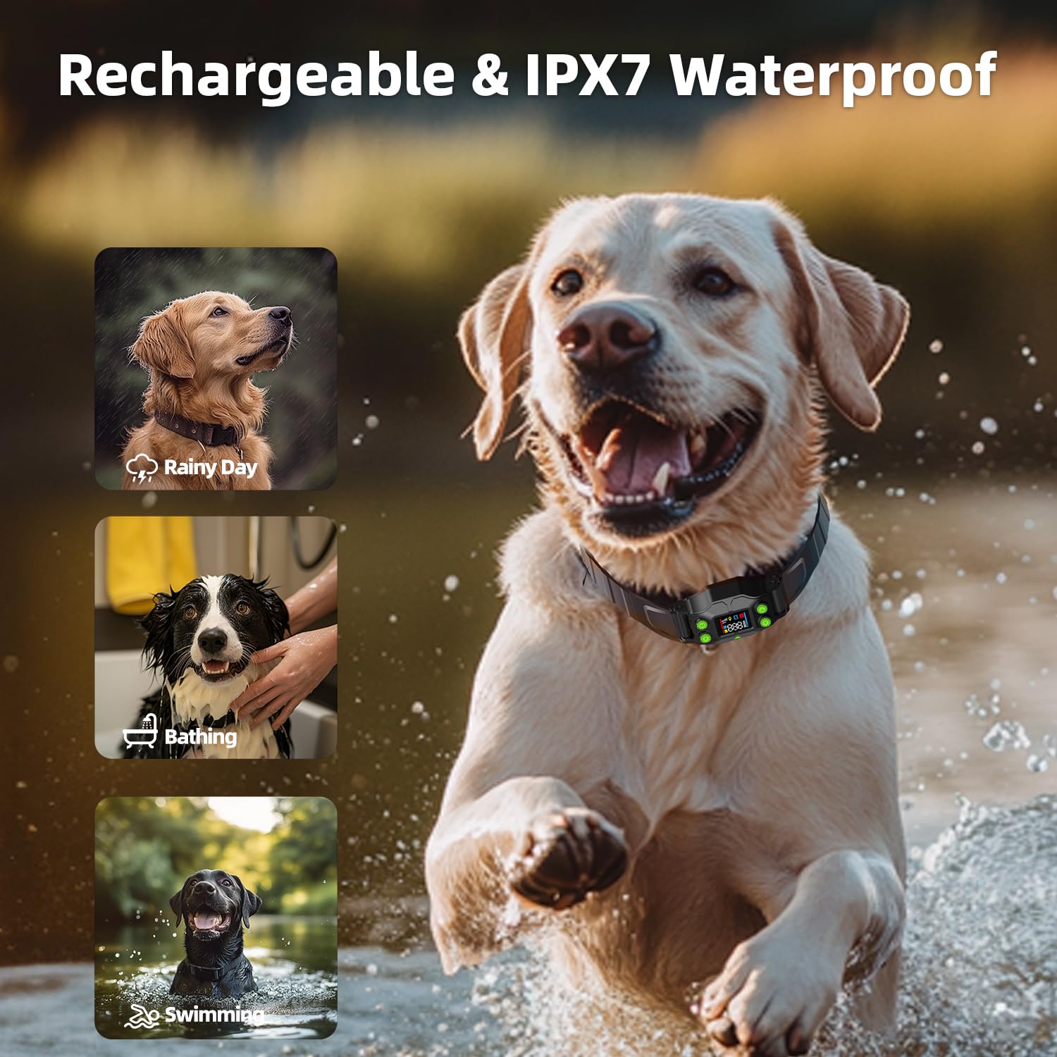 AEZ Smart Dog Collar, GPS Dog Tracker, Wireless Dog Fence System, GPS Fence Collar for Dogs with Beep Vibration Alert Modes, Radius 25-999 Yards for Over 15lbs Dogs, IPX7 Waterproof - image 7