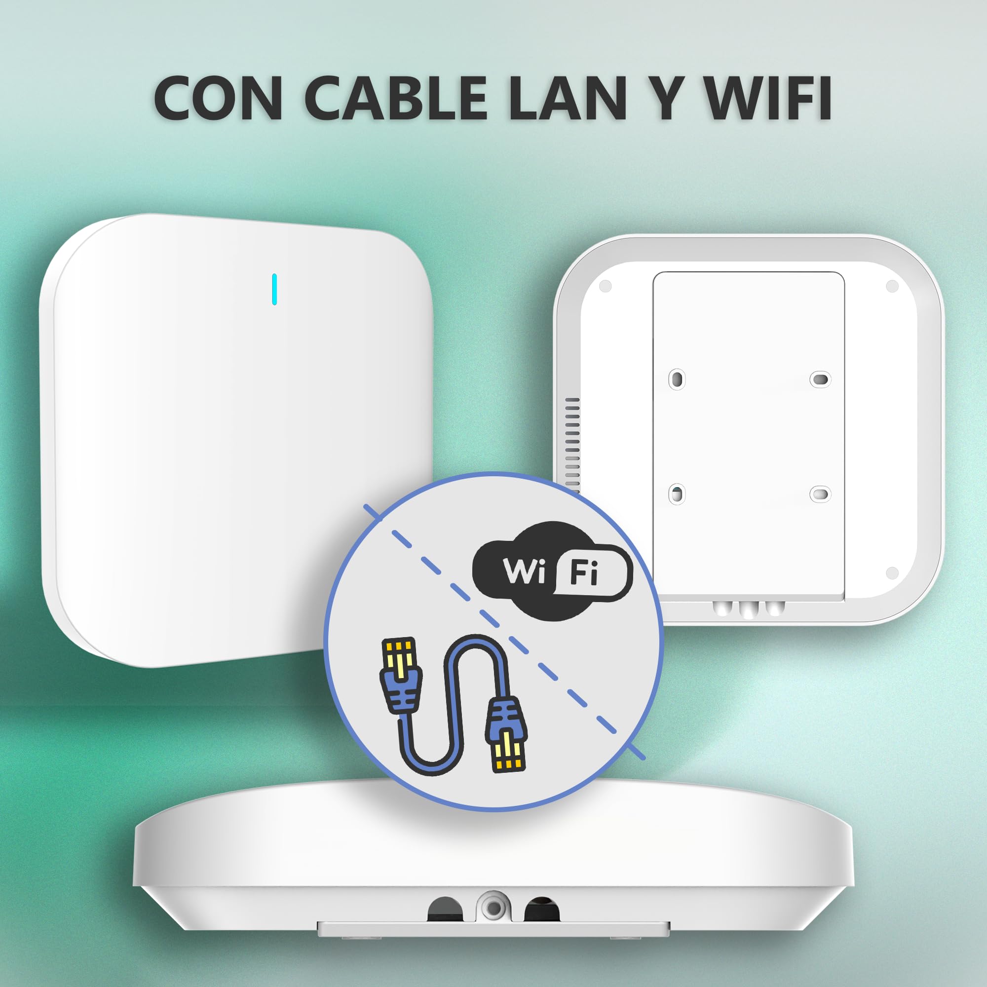 ELRO AS98S Home2 - Sistema de Alarma inalámbrico Inteligente - WiFi - Función gsm - Probado como Mejor - con estación Base, Panel de Control, Detector de Movimiento, 3 contactos de Puerta/Ventana y