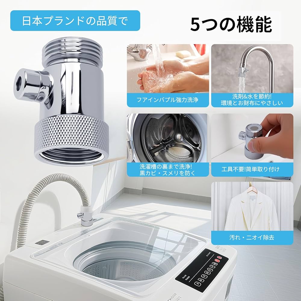 ファインバブルジェネレーター 台所+洗濯機 Amazon | TANIFUCOO 2025年新型 ファインバブル ナノバブル発生