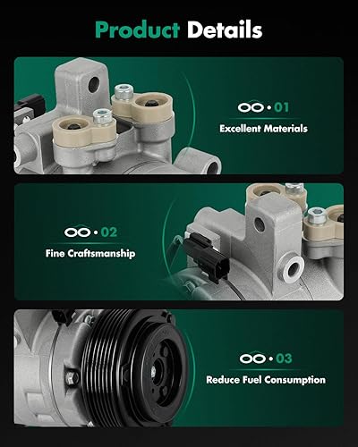 Miniatura 245 de SCITOO CO 10739C - Compresor de CA compatible con Honda Element 2.4L 2003 2004 2005 2006 2007 2008 2009 2010 2011