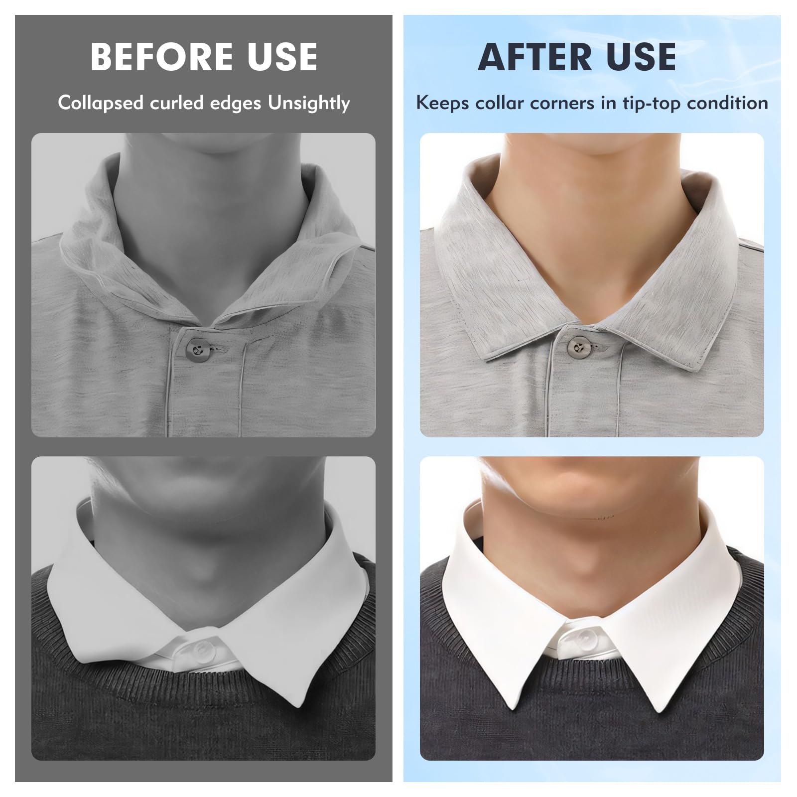 Adesivi per lo styling del colletto della camicia Collare di supporto della camicia Soggiorni T-shirt Colletto fisso Shaper Toppe adesive invisibili Chiusura  200000297
