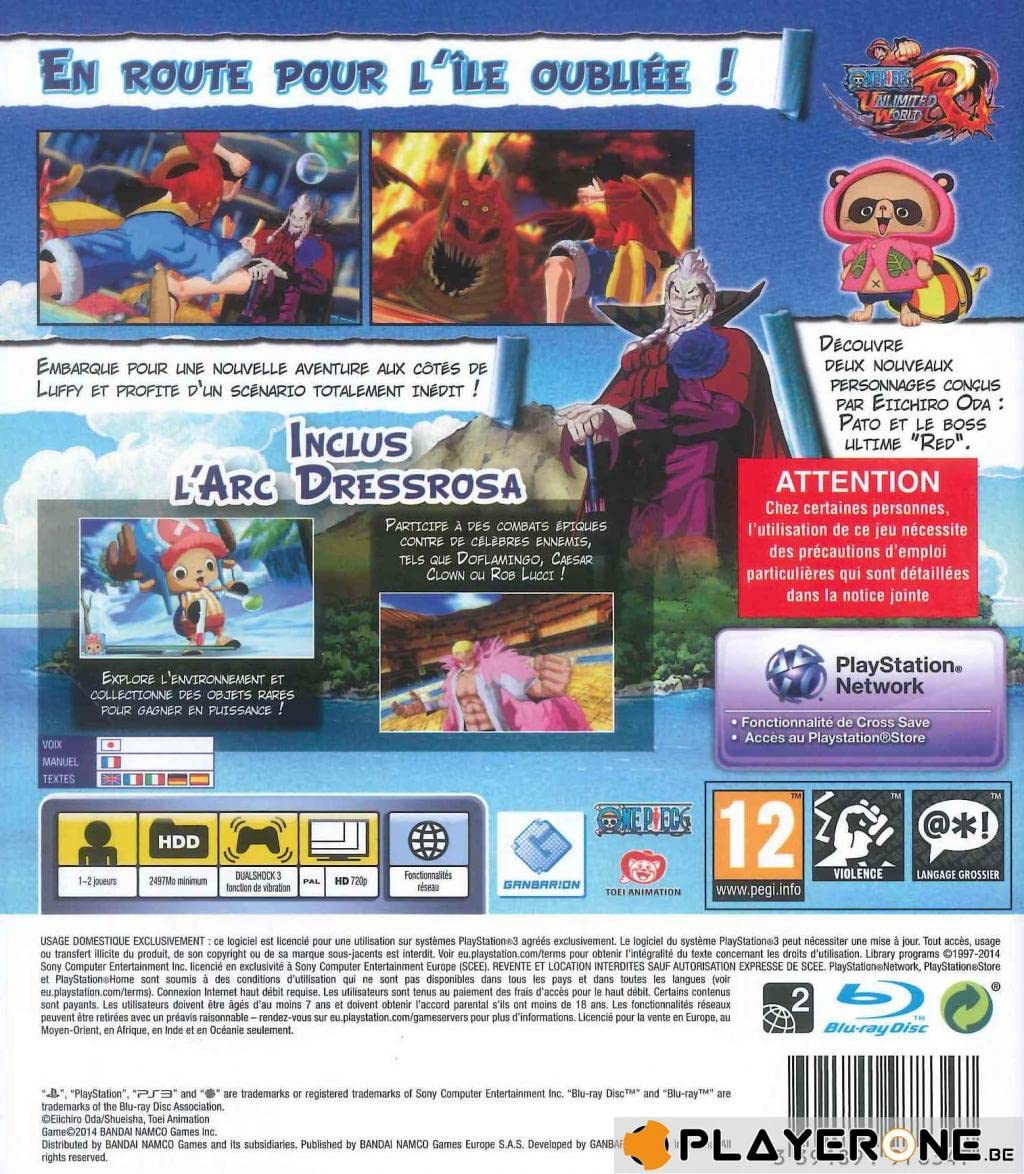 One Piece Unlimited World Red Sur PS3 – Complet Et En Très Bon état – Français