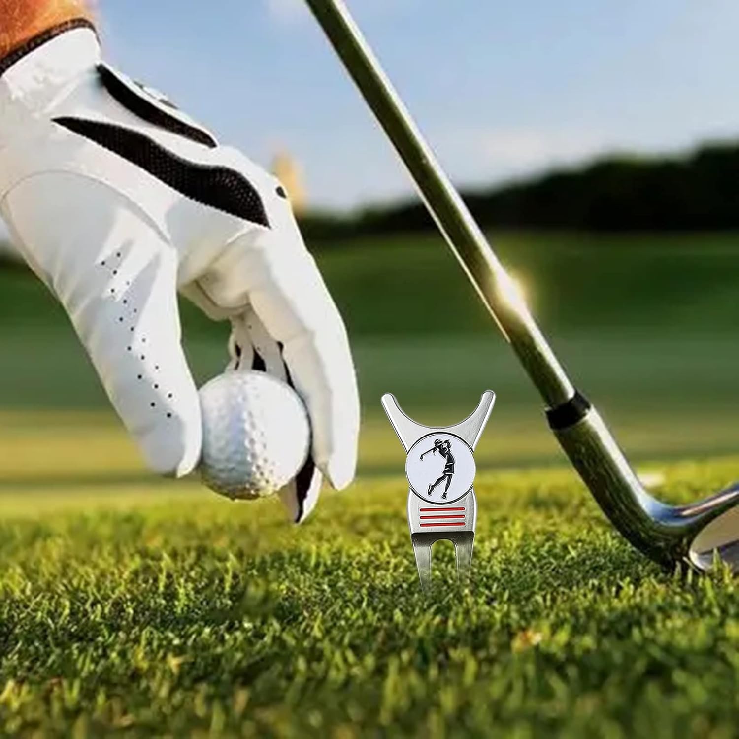 review LUYANhapy9 Golf Divot Tool Multi-Function High Hardness Ball Marker Golf Pitch Tool for Golf Training