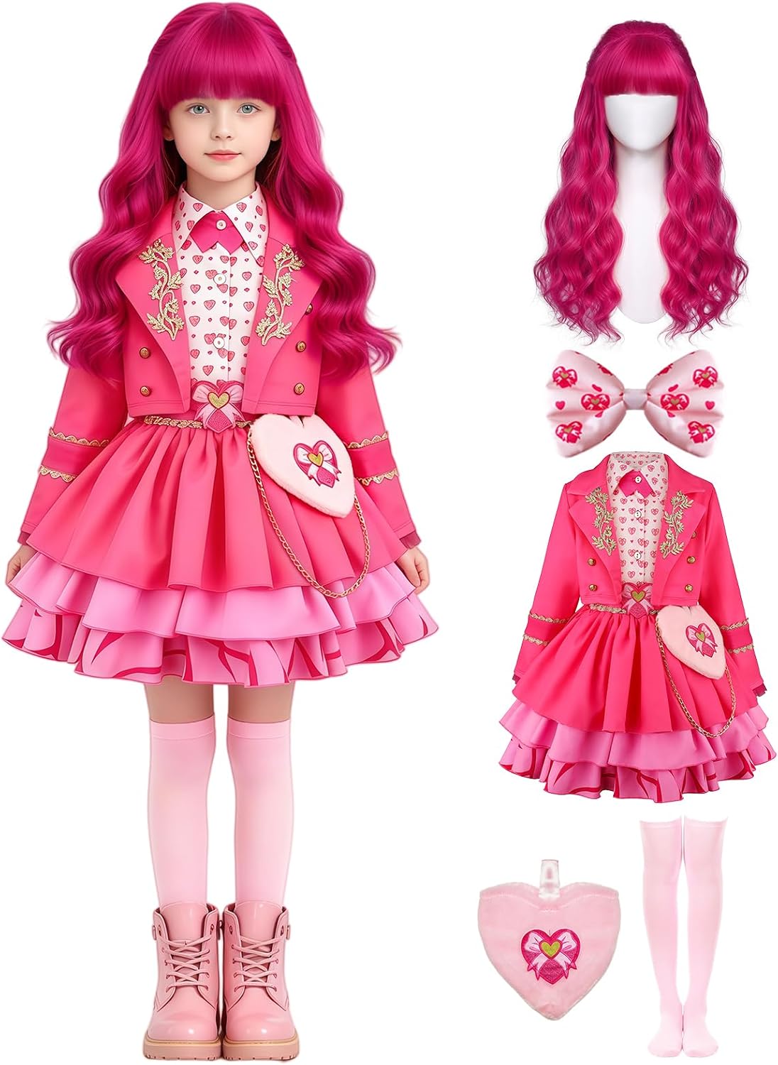 Wonderland Princess Costume Girls Kids Halloween Costumes Outfit Set