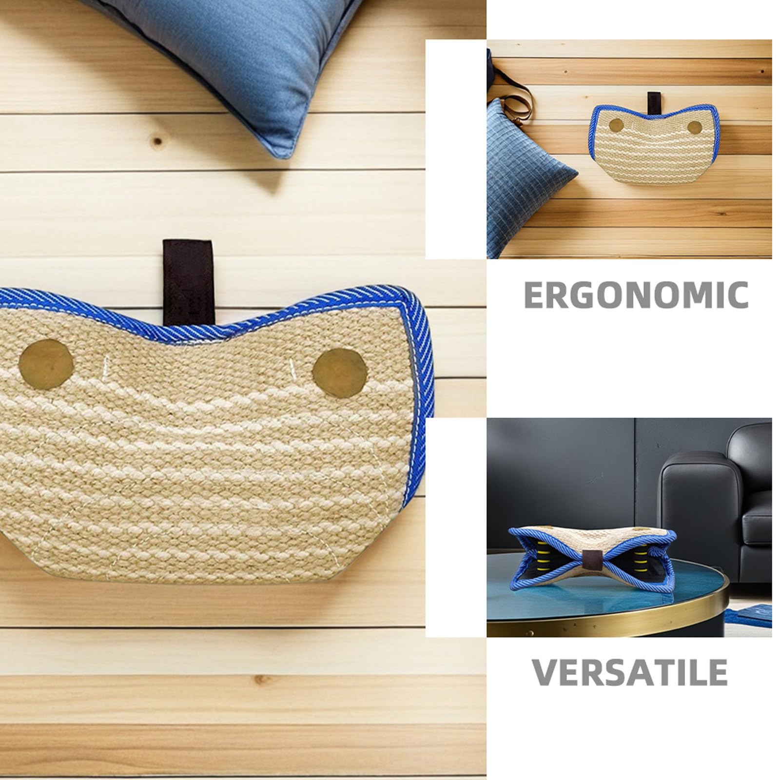 STOBAZA Almohada de Yute de Mordida con Asas, Juguete para Perros
