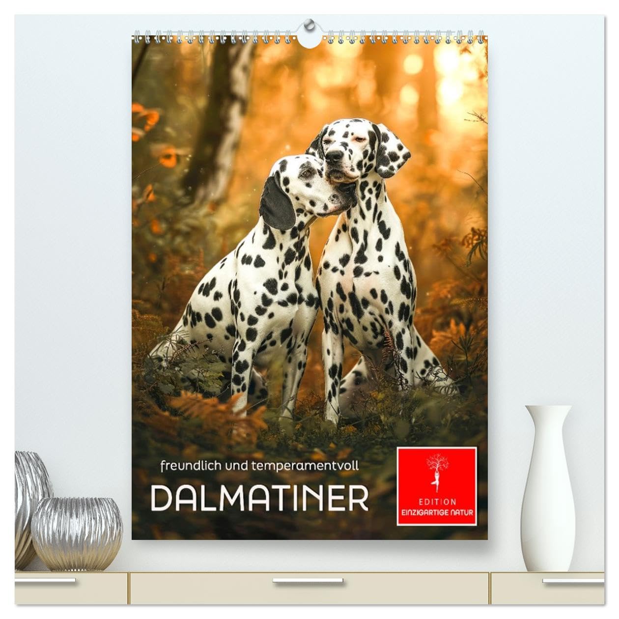 CALVENDO - Dalmatiner - freundlich und temperamentvoll (hochwertiger Premium Wandkalender 2027 DIN A2 hoch), Kunstdruck in Hochglanz: Unverwechselbare weiß-schwarze Fellfärbung – verbunden mit Familie