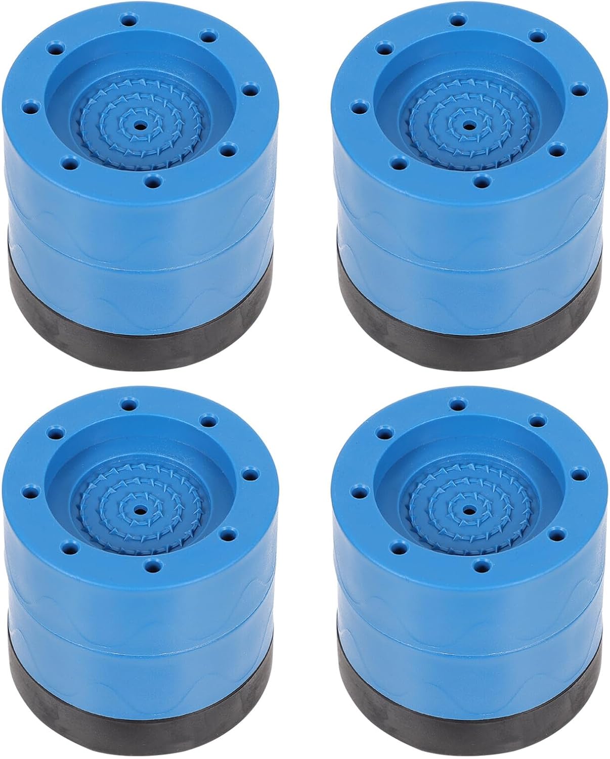 4pcs Anti-Vibration Non-Slip Pads for Washing Machine and Furniture, 6cm Blue Shockproof Cushions, Appliance Anti-Skid Holders for Home Floor Protection