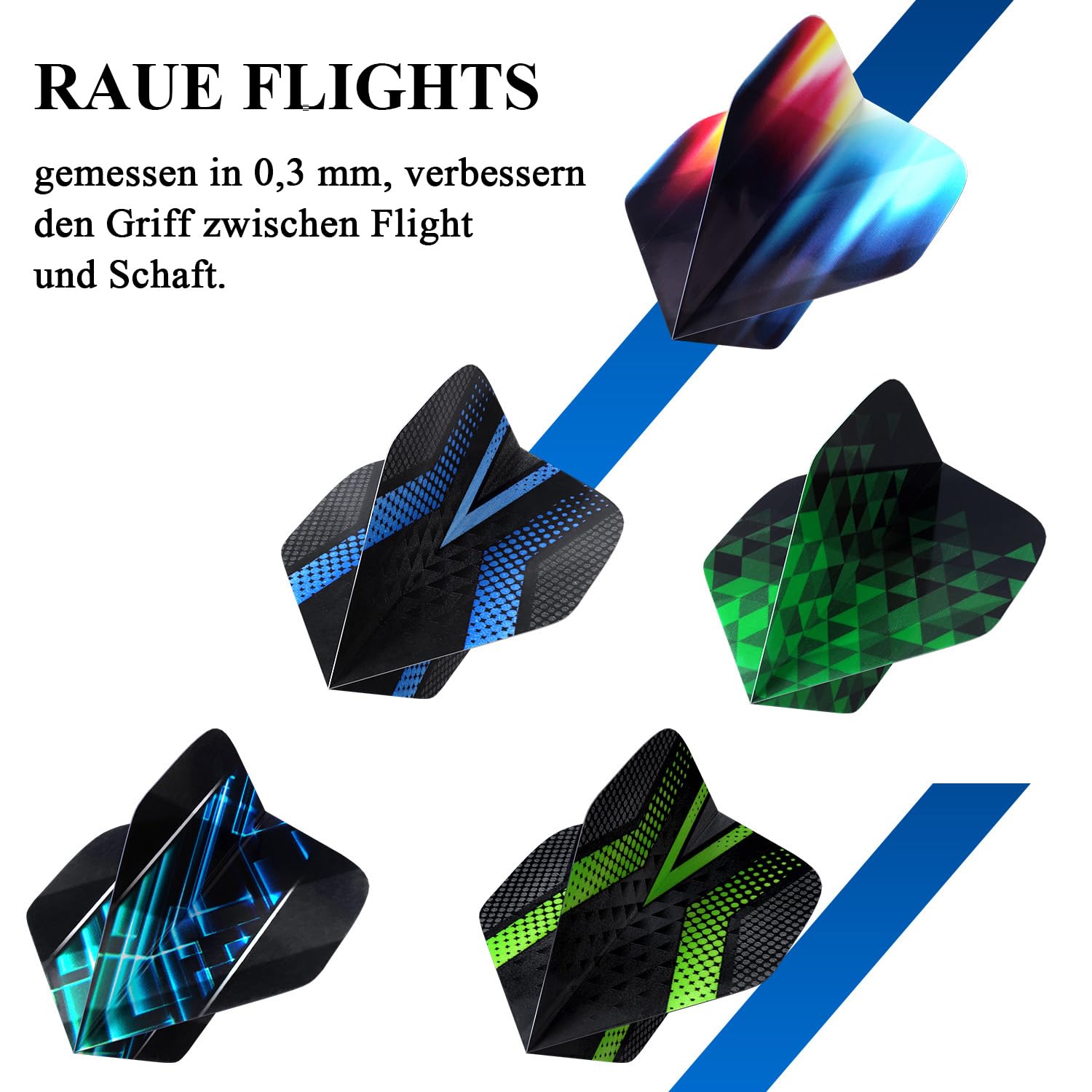 Grebarley Dartpfeile mit Metallspitze,12 Stück Profi Steeldarts 18 Aluminium Schaft mit 9 Flights 20 Orings
