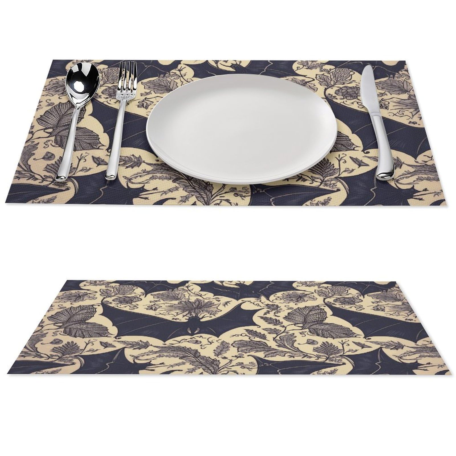 Set de table chauve-souris PVC vinyle tissé lavable durable