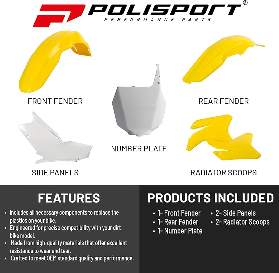 Amazon.com: Polisport Motocross (MX) Replica Plastic Kit for Amazon.com: Polisport Motocross (MX) Replica Plastic Kit for
