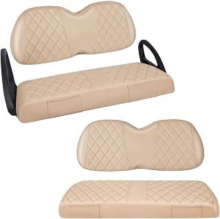 Full Set Golf Cart Seat Covers for Club Car Tempo OEM, Beige