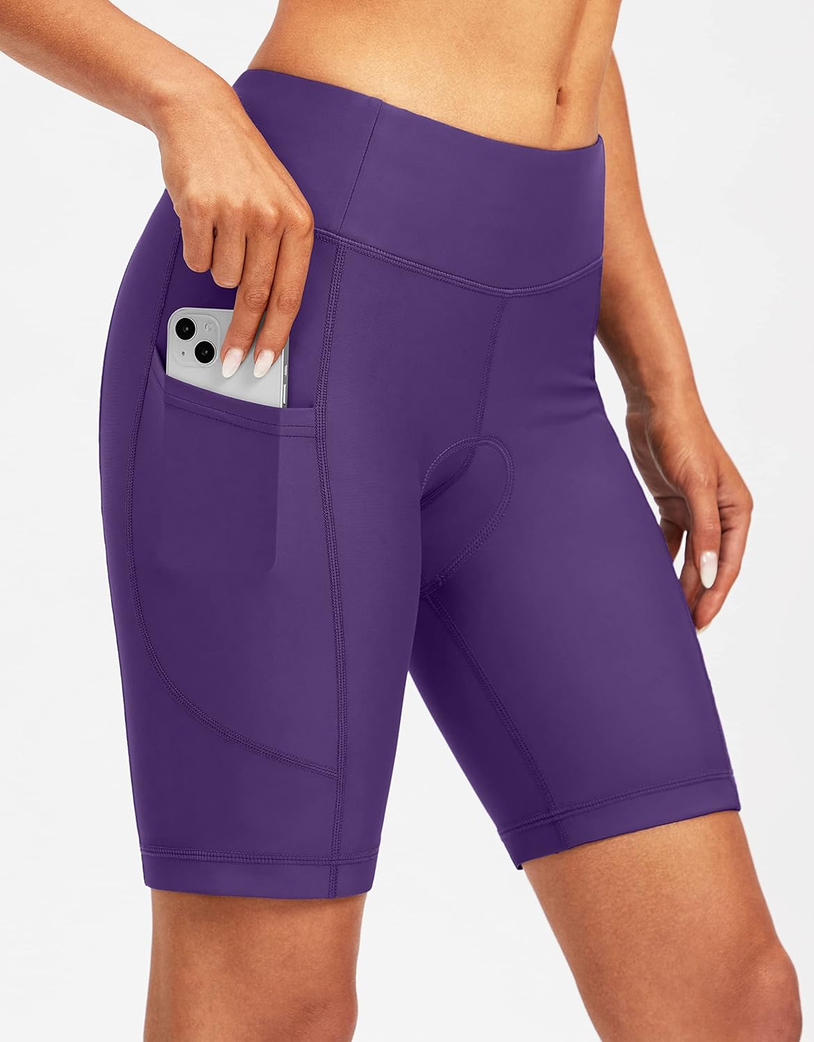 Bikewa Women's 4D Padded Bike Shorts Cycling Riding Road Biking Bicycle Cycle Shorts for Women Zipper Pockets - Image 2