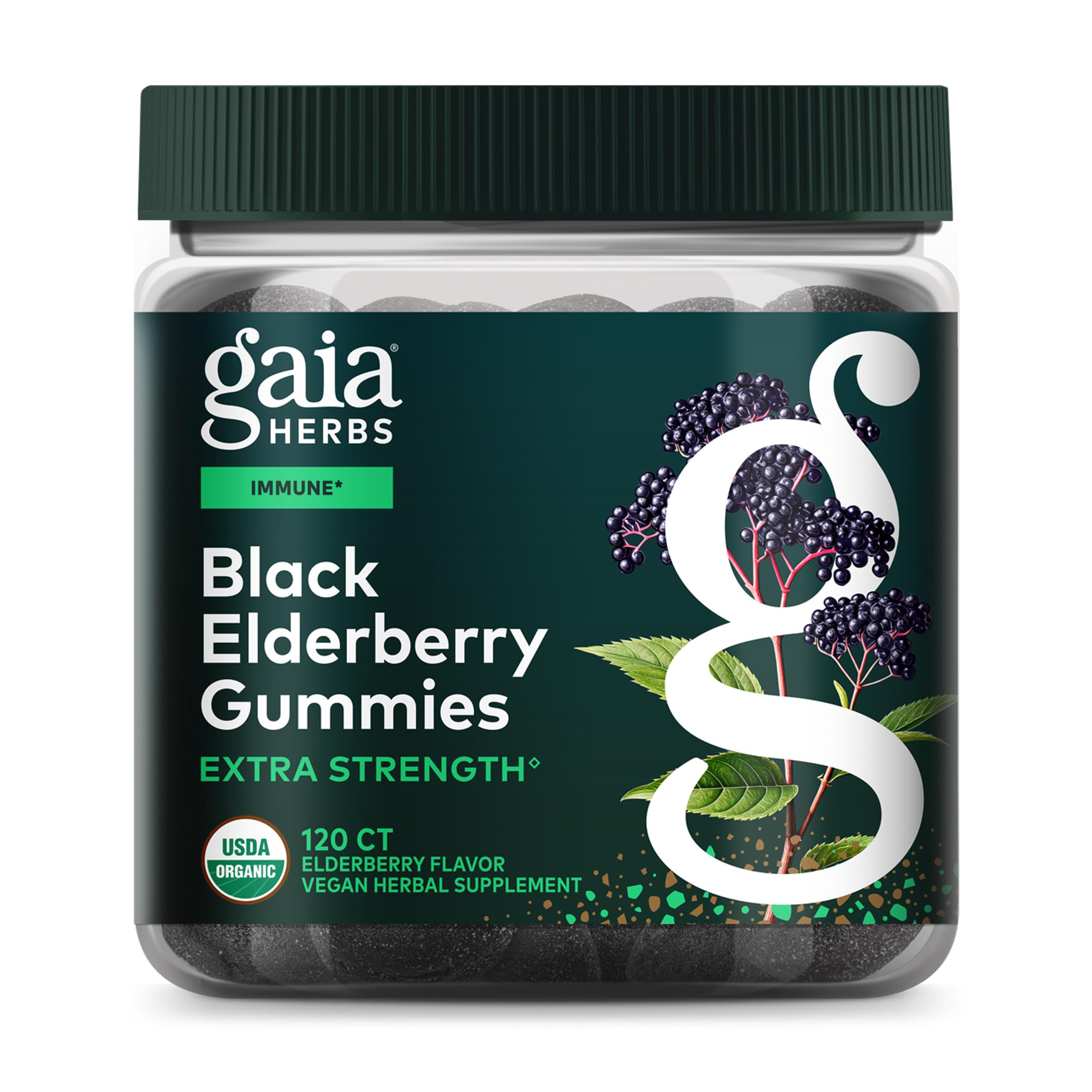 Gaia Herbs Black Elderberry Extra Strength Gummies
