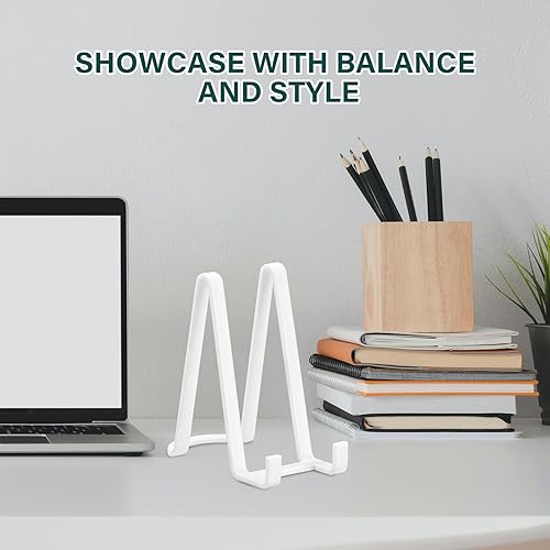 Miniatura 5 de Soportes de placa para exhibición, soporte de plástico para caballete de plástico, soporte para marco de fotos  FotoPlato decorativo  Plato  Arte de