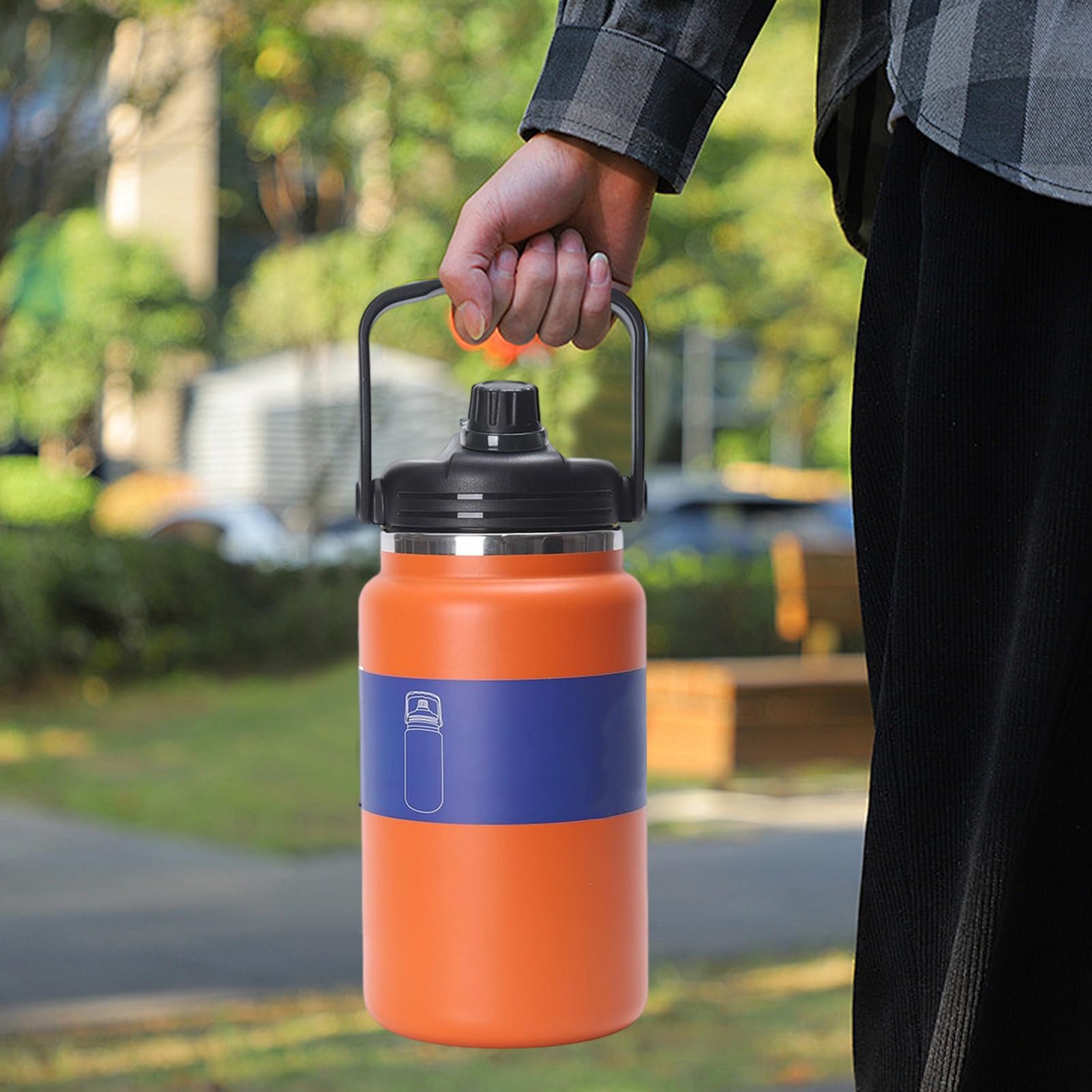 Termo Isotérmico Termo Al Vacío De 4 Litros | Botella De Agua De Acero Inoxidable Para Gimnasio Senderismo Escuela Viajes Camping Ciclismo Deportes Y Actividades Al Aire