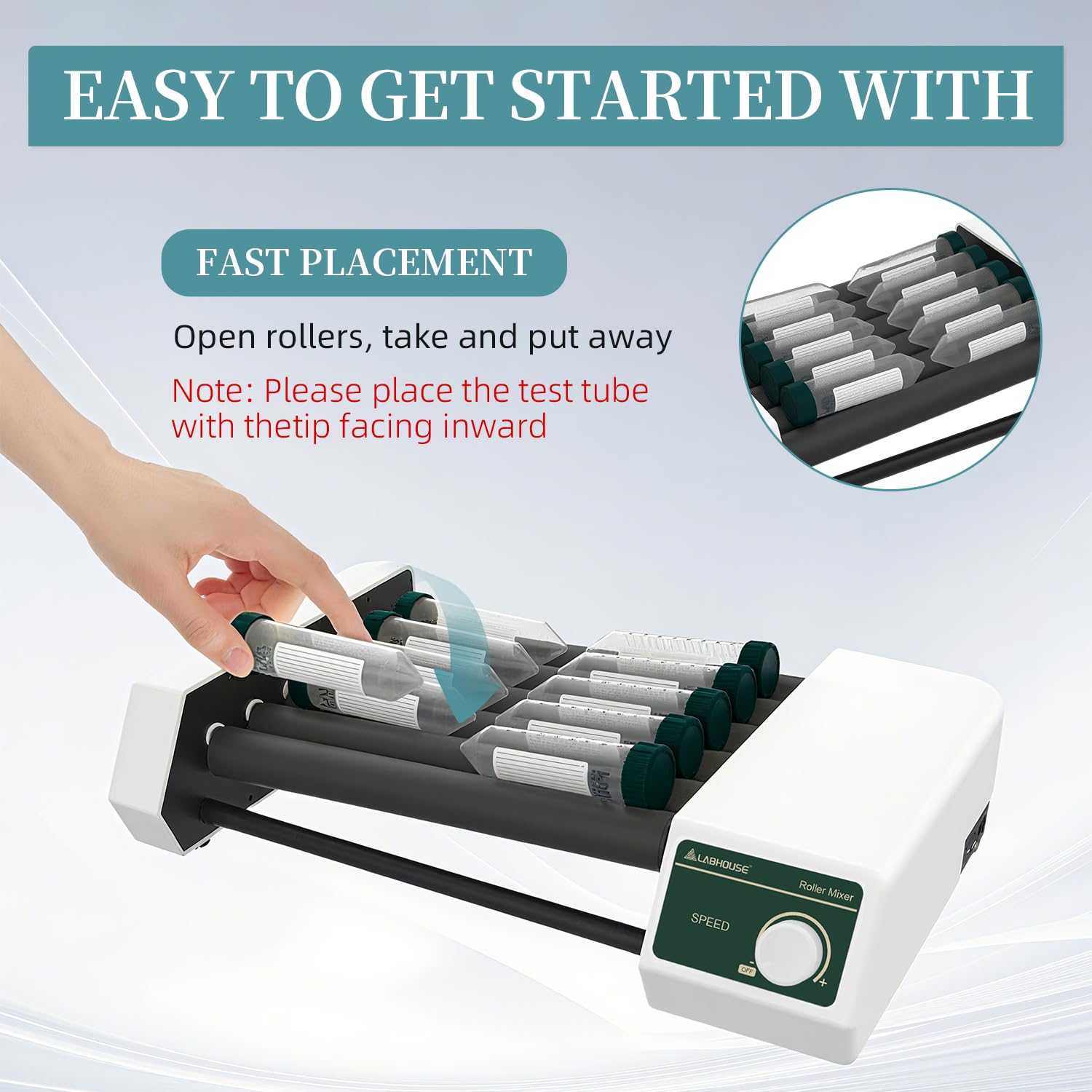 Lab Tube Roller Mixer(High/Low Axis) Rocking Shaker 20-80RPM,100-220V RM-6