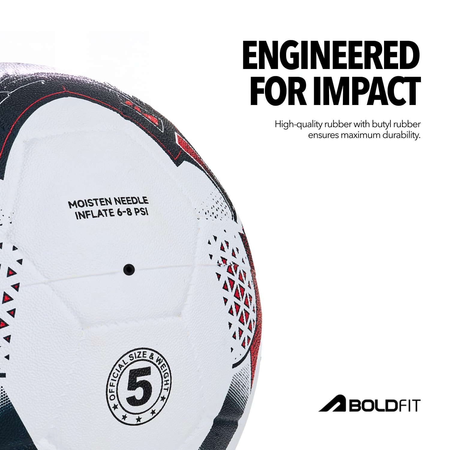 Boldfit Blaze Football Practise Foot Ball Training Match Football Size 5 Original for All Ages Group Rubber Moulded Standard Sports Foot Ball for Ground, Grass, Turf, Outdoor Waterproof 3