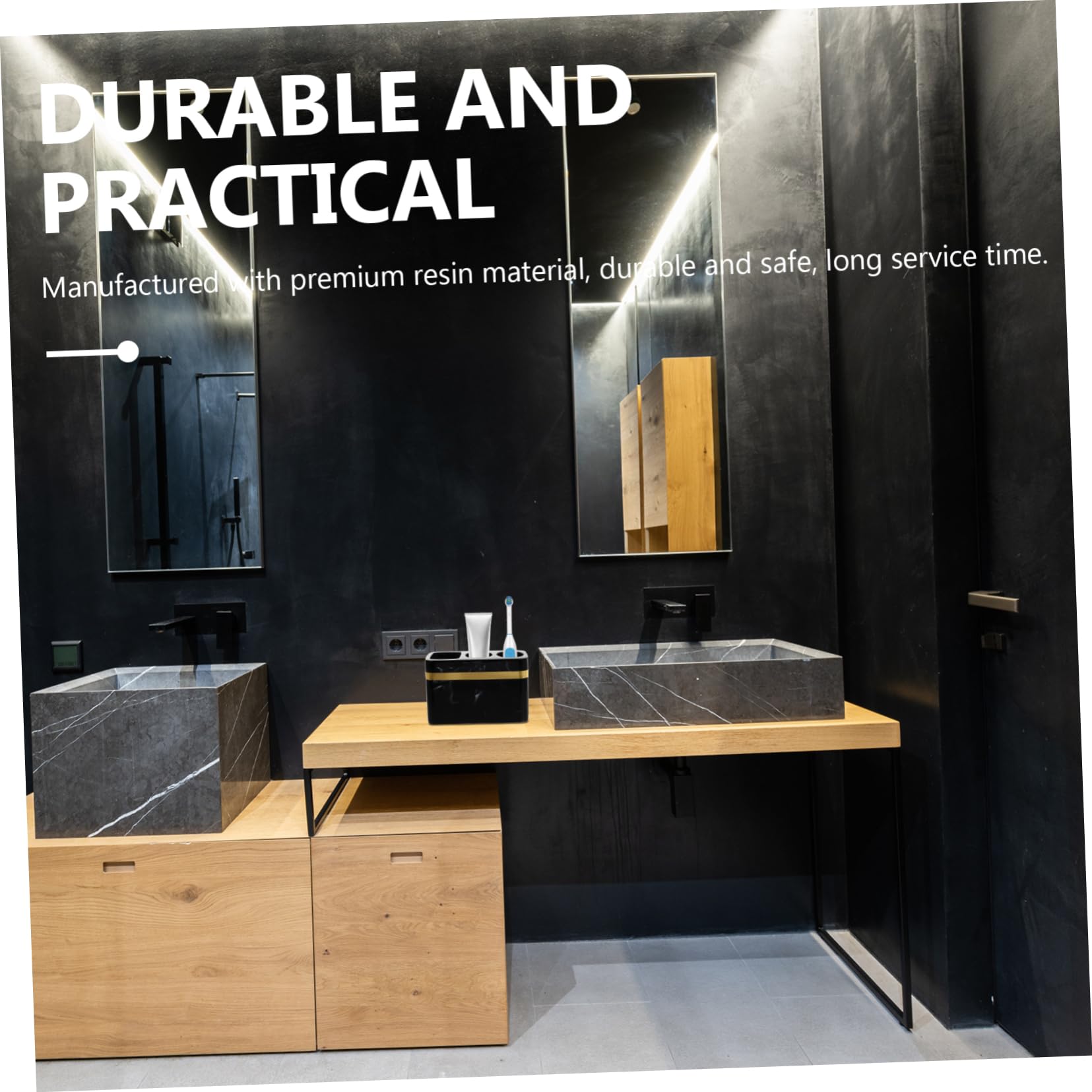 Zerodeko 1Pezzi Rastrelliera Per Spazzolini Da Denti e Dentifricio Portaoggetti Da Bagno Con Design Per Organizzazione Tua Lavabo
