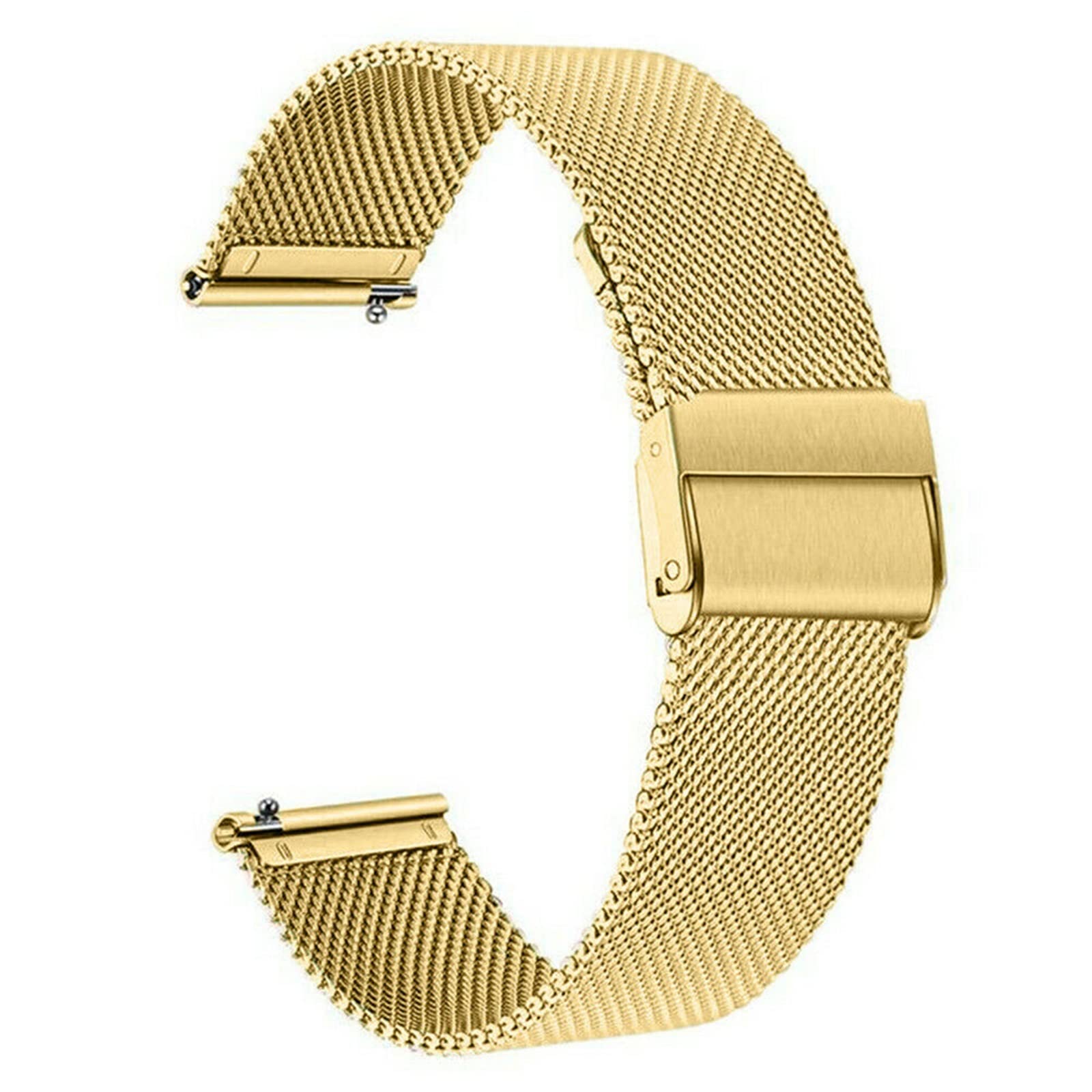 HABITZ Kompatybilny for Huawei GT3 42mm/46mm SmartWatch Band GT GT2 42mm Milanese bransoleta ze stali nierdzewnej uniwersalny pasek zamienny 20/22 mm (Color : Gold, Size : G T 46mm)