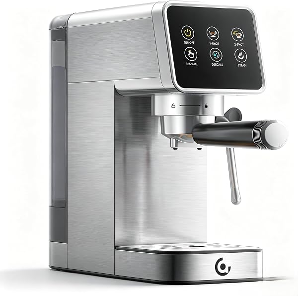 AMZCHEF Espresso Coffee Maker Self-Cleaning Function and Milk Frother - 1
